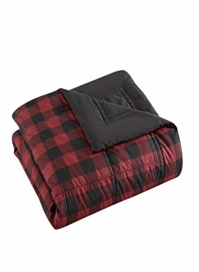Eddie Bauer - Twin Blanket, Lightweight Reversible Bedding, Buffalo Plaid Home Decor for All Seasons (Red/Black, Twin) - Image 2