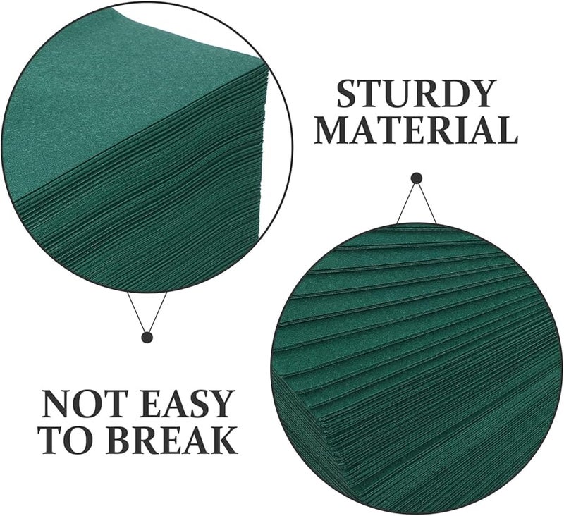 مناشف ورقية خضراء قابلة للتخلص 50 قطعة مناديل ناعمة ماصة للأعراس والحفلات والفعاليات - Image 4