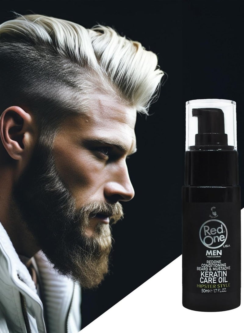 Redone Redone Keratin Beard Oil 50ml – Lightweight Formula for Soft & Manageable Facial Hair - Image 5
