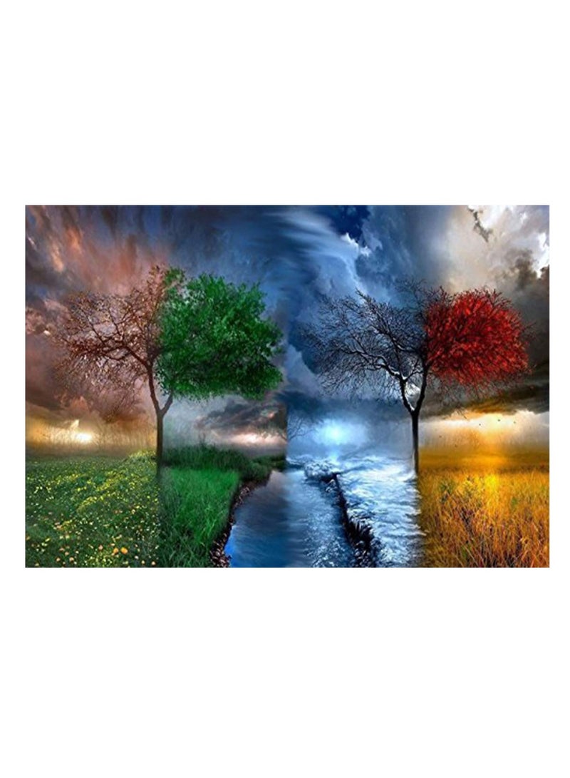 KASTWAVE DIY Diamond Painting, 5D Full Diamond Round Rhinestones Adult Painting Diamond Painting Kit Stitch Art Craft Home Living Room Room Wall Decor - Image 1