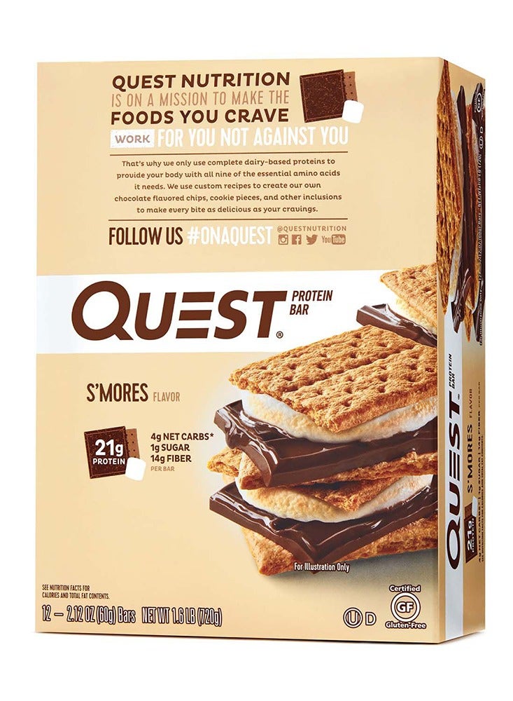 كويست بروتين بار سمورز 60 جرام علبة 12 - Image 3