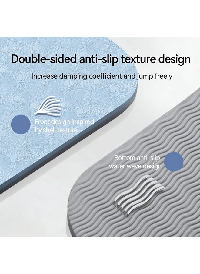 （185cmx61cmx0.6cm） TPE Exercise  Yoga Mat With Alignment Lines, Non-slip Home & Gym Exercise Fitness Pilates   with carring bag - Image 2