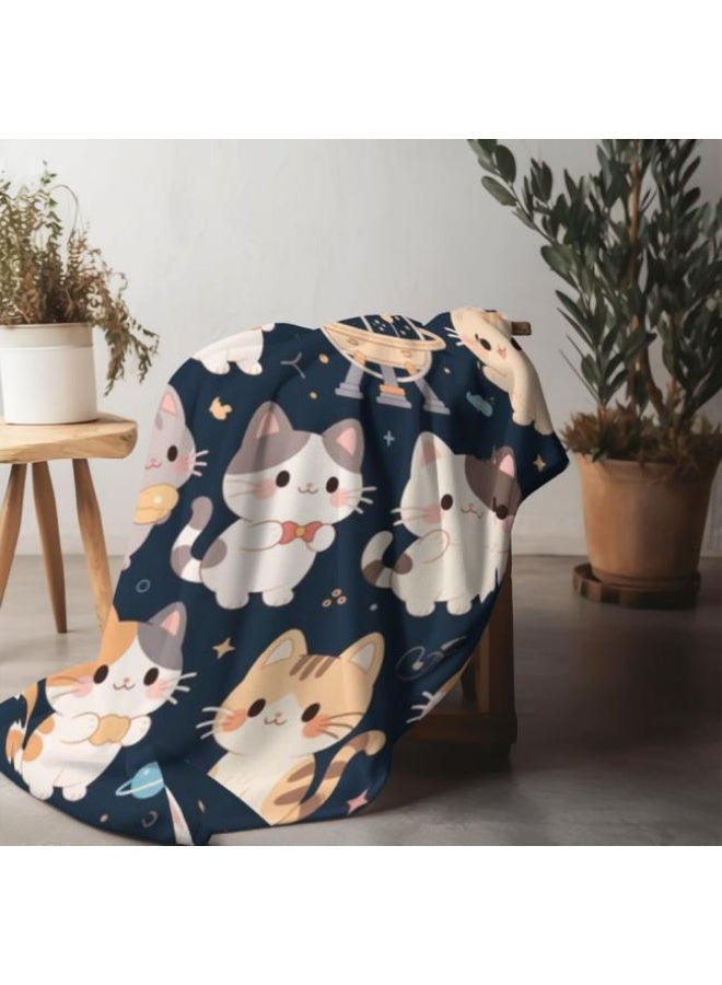 عام بطانية رقيقة من الفانيلا الكرتونية للأطفال والرضع (دافئة ومريحة، ومناسبة للنوم والألعاب) 70 سم * 100 سم - Image 1