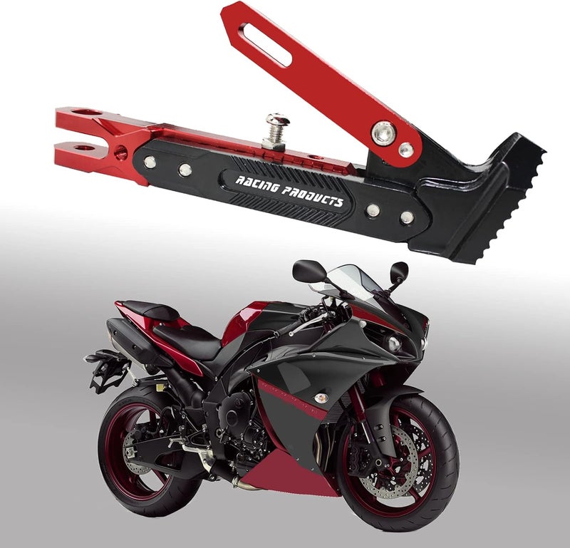 Adsspro Universal Motorcycle Kickstand Accessories Motor Scooter Modified CNC Aluminum Alloy Adjustable Tripod Holder Kickstand Foot Side Support Stand Motor Scooter Motorbike Motocross Dit Pit Bike - Image 4