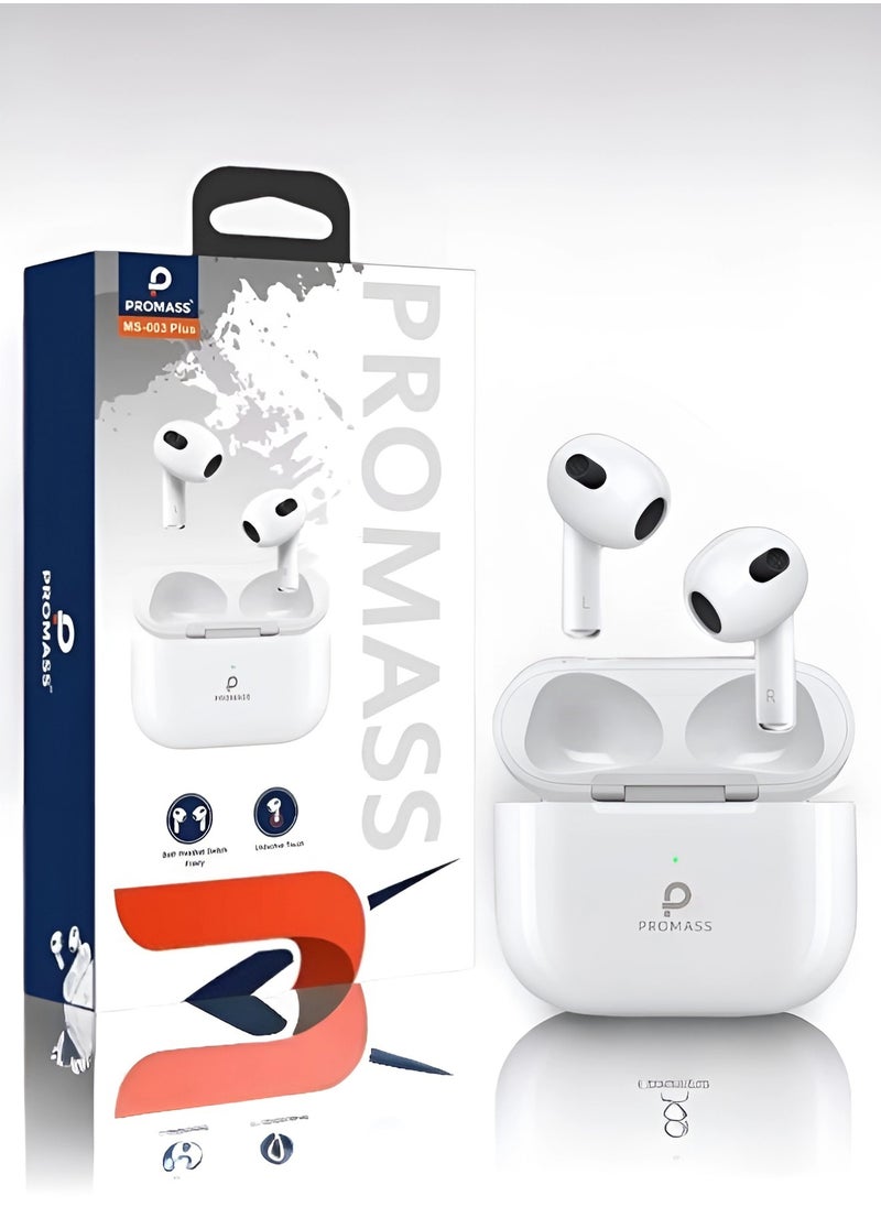 PROMASS - Original Bluetooth Plus headset from Promas, a wireless Bluetooth headset that supports wireless charging, features clear sound and noise isolation, works on all mobile phones such as iPhon - Image 1