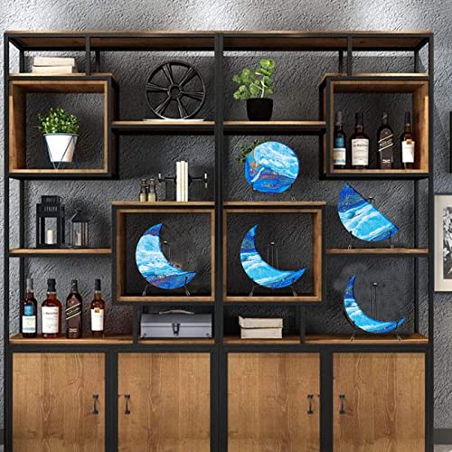 SNOOGG Pack of 2 Moon Phase Silicone Resin 5 Shapes Molds - New Epoxy Moulds/Full Moon Geode Agate for DIY Art Casting - Image 5