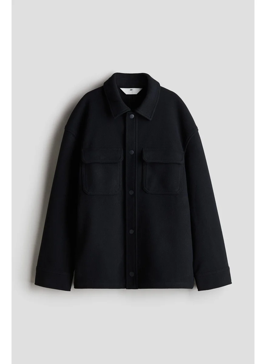 H&M Regular Fit Felted Overshirt