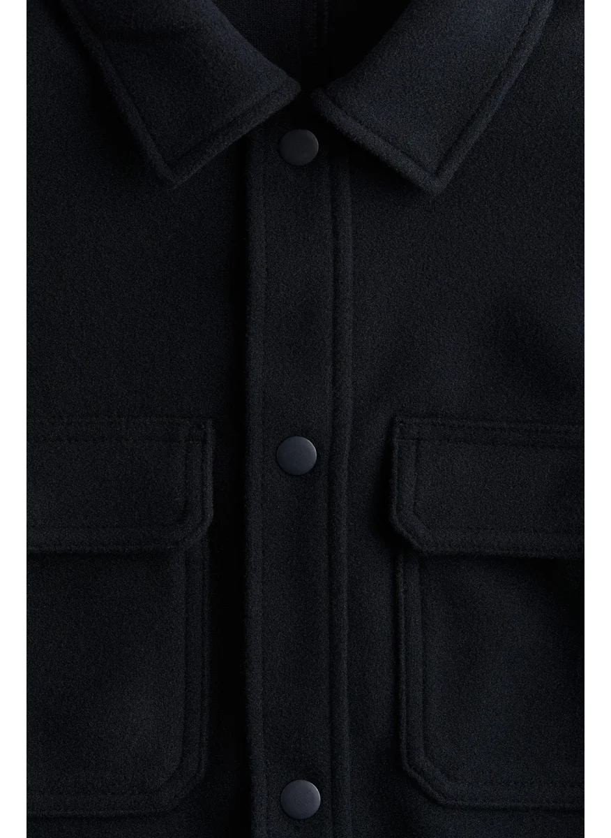 H&M Regular Fit Felted Overshirt