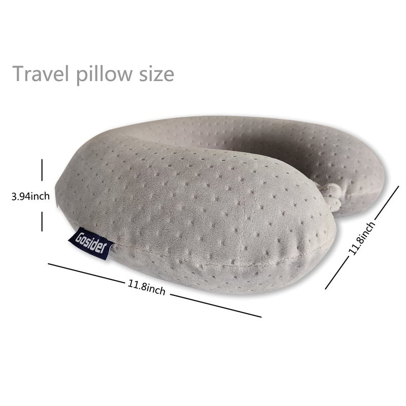 Gosider Memory Foam Travel Pillow, Comfortable Travel Neck Pillow U Shape, Support Neck and Head to Relieve Fatigue, Portable Neck Pillow Suitable for Planes, Trains, Self-Driving Cars - Image 3
