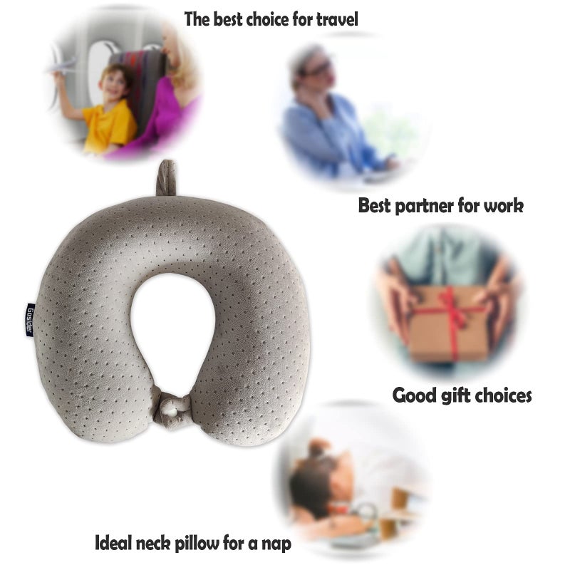 Gosider Memory Foam Travel Pillow, Comfortable Travel Neck Pillow U Shape, Support Neck and Head to Relieve Fatigue, Portable Neck Pillow Suitable for Planes, Trains, Self-Driving Cars - Image 5