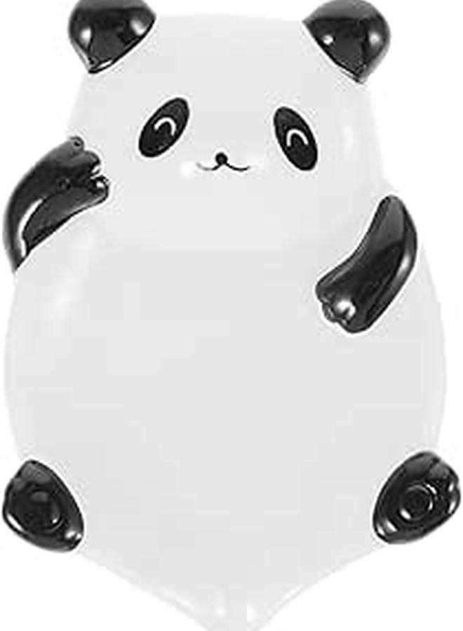 White Ceramic Panda Soap Dish with Drainage for Sink and Kitchen Counter - Image 1
