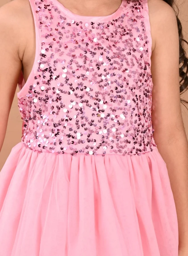 LILPICKS Sequin Tulle Party Dress