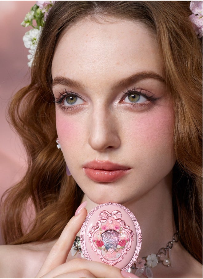 Flower Knows - Midsummer Fairytales Velvet Embossed Blush Long-Lasting Lightweight & Buildable Powder Blush-02 Dreaming Butterfly - Image 1