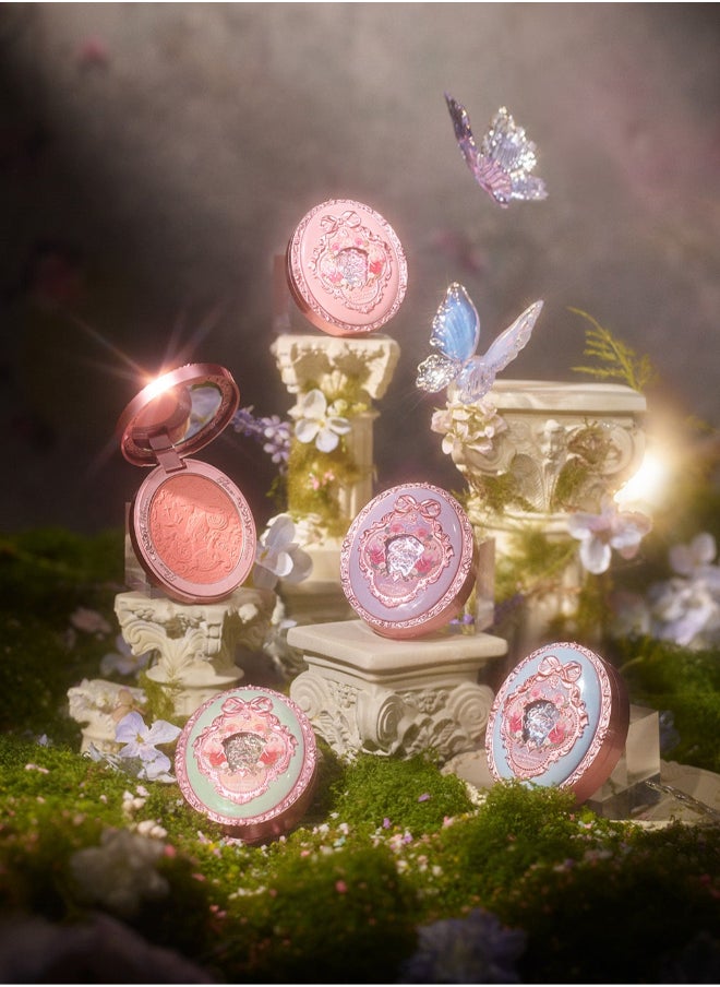 Flower Knows - Midsummer Fairytales Velvet Embossed Blush Long-Lasting Lightweight & Buildable Powder Blush-02 Dreaming Butterfly - Image 1
