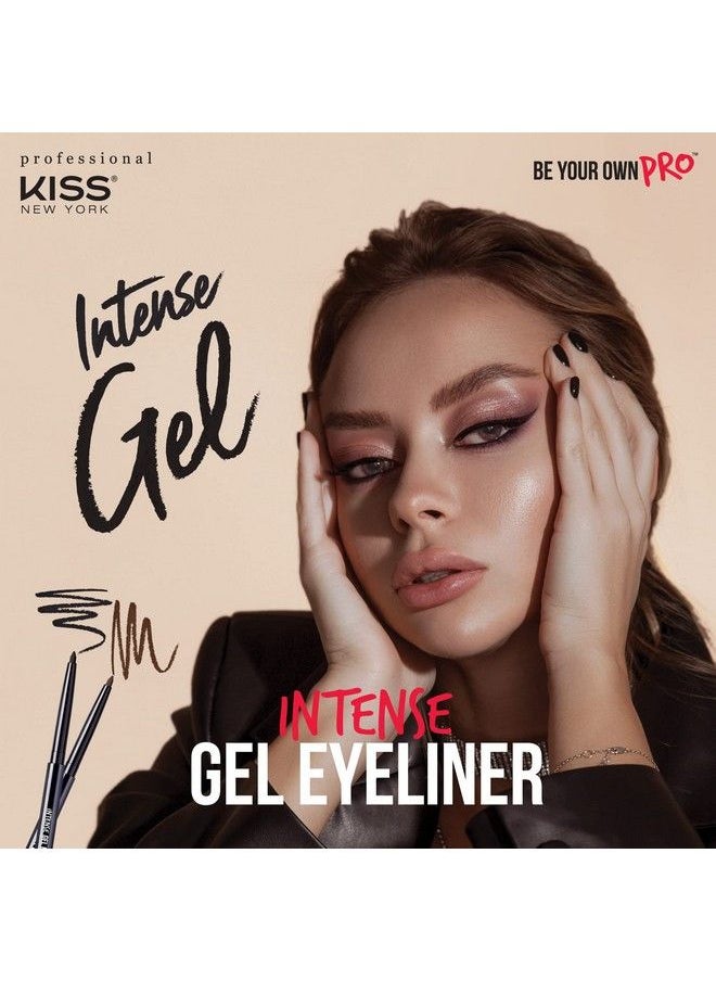 kiss new york Pro Intense Gel Eyeliner with Builtin Sharpener Waterproof Smudgeproof Long Lasting Gel Eyeliner Pencil (Black)  - Image 5
