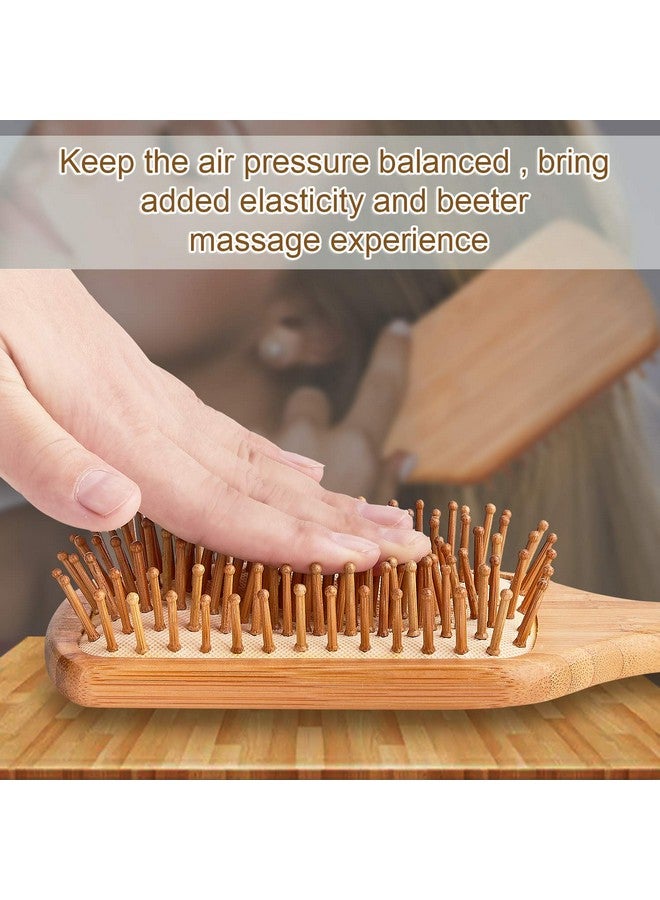 Vista Bamboo Hair Brush For Longthickcurlywavydry Or Damaged Hair Bamboo Combs For Hair Reducing Hair Breakage And Frizzy No More Tangle Bamboo Hairbrush - Image 3