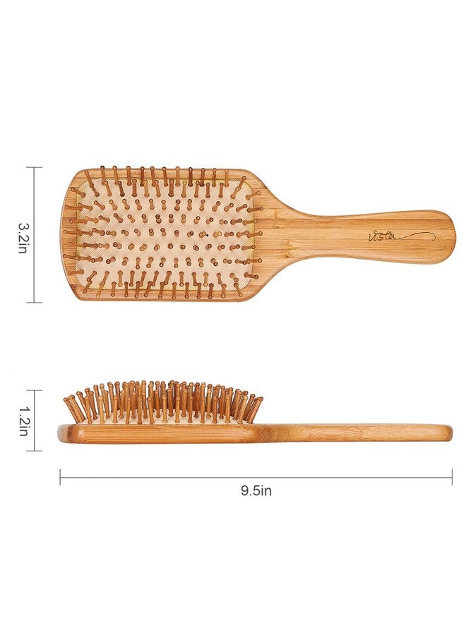 Vista Bamboo Hair Brush For Longthickcurlywavydry Or Damaged Hair Bamboo Combs For Hair Reducing Hair Breakage And Frizzy No More Tangle Bamboo Hairbrush - Image 5