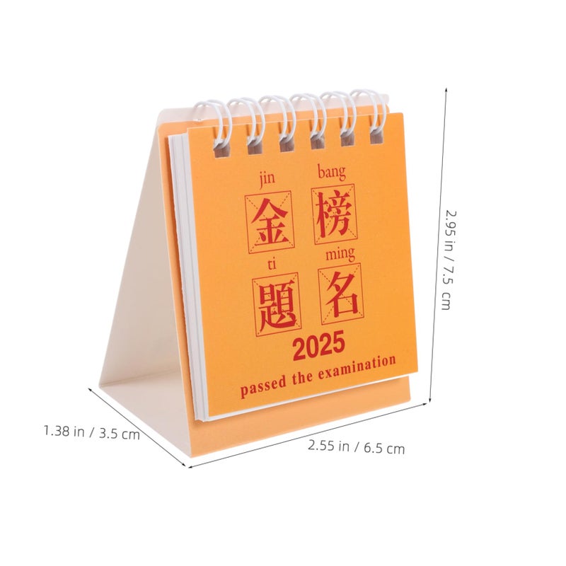 Compact Monthly Lunar Calendar Planner Spiral Feng Shui Desk Calendar for Home Office Daily Scheduling - Image 3
