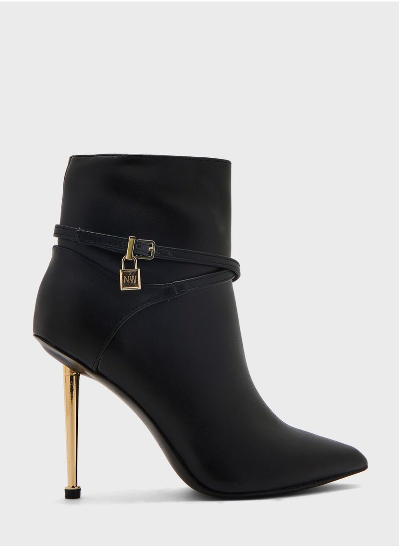 NINE WEST - Pointed Tow High Heel Ankle Boot - Image 1