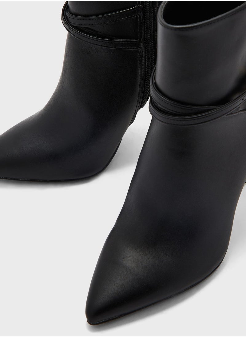 NINE WEST - Pointed Tow High Heel Ankle Boot - Image 1