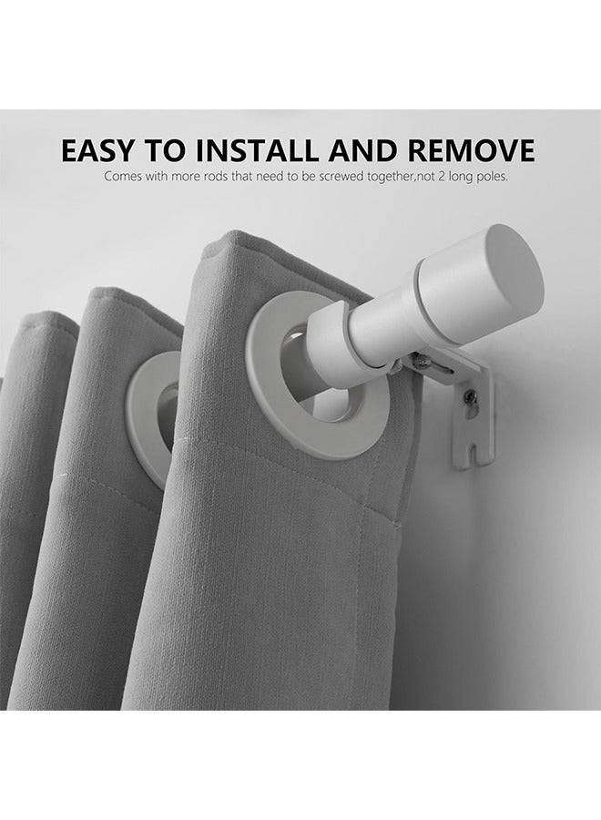 2 Pcs White Curtain Rod Brackets for Wall,Heavy Duty Curtain Rod Holders for 1 Inch Rod with Installation Screws - Image 2