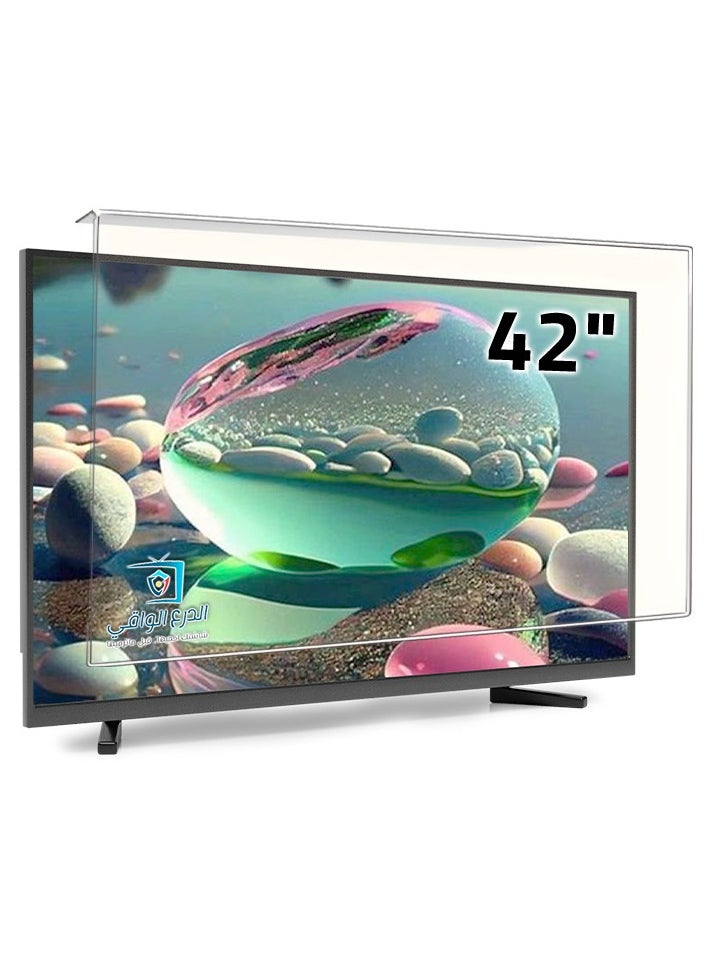 AL DARRA  AL WAQI 42-inch screen protector, high-quality shatterproof shield for flat screen, scratch-resistant, eye protection from UV rays, protection against liquids 