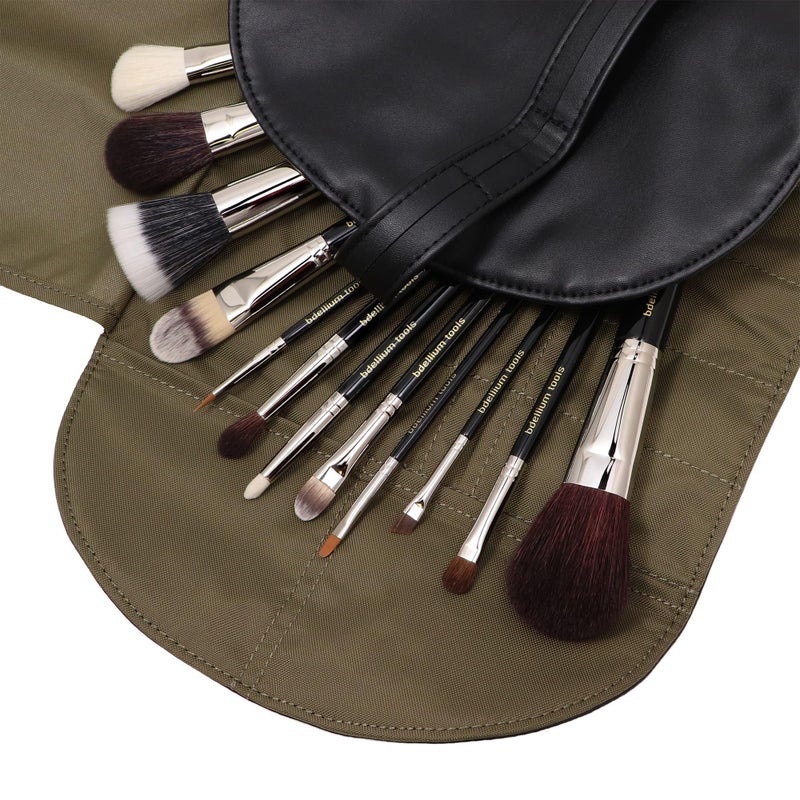 Bdellium Tools Professional Makeup Brush Maestro Series - Complete 12pc. Brush Set with Roll-Up Pouch - Image 3