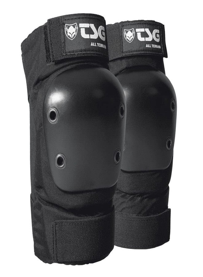 TSG Elbowpad All Terrain Protective Pad, Skateboarding, Hardshell, EVA Foam, PE Knee Pads, Pre Shaped, Horseshoe, Tear Resistant Nylon, 360 Degree Top Strap, Pull Over, Swiss, Black - Image 1