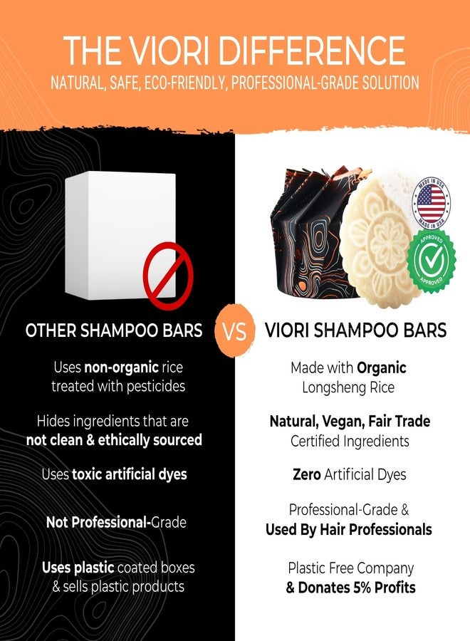 VIORI Citrus Yao Shampoo & Conditioner Bar Set WITHOUT Bamboo Holder - Handcrafted with Longsheng Rice Water & Natural Ingredients - Sulfate-free, Paraben-free, Phthalate-free, pH balanced 100% Vegan - Image 4