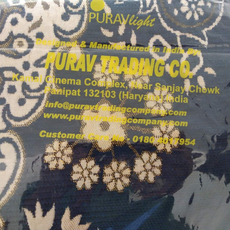 Purav Light Home Decor Cotton Carpets for Living Room 5x7 feet MultiUse Flower Design Carpet Mats Blue Colour - Image 5
