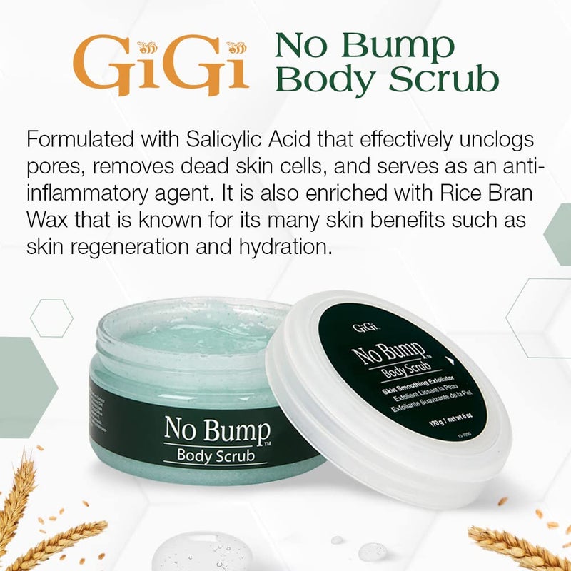 GiGi No Bump Body Scrub - Exfoliating Scrub for Ingrown Hair & Razor Bumps, Pre & Post-Waxing Treatment, Smooths Skin & Prevents Irritation, 6 oz, 1 Pack - Image 2