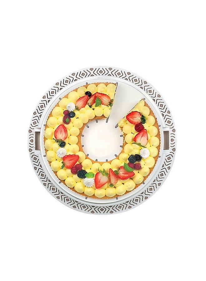 Stefanplast Tosca Elegant BPA-Free Plastic Cake Carrier White and Beige 16 x 36 x 37 cm 55850 - Image 2
