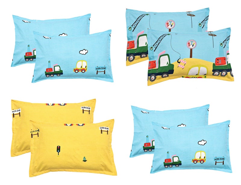 RRC Super Soft Brushed Microfiber Cotton Pillow Covers,Set of 4 (Total 8 Pcs) Pillow Covers,17X27(Inches) Pillow Covers - Image 2