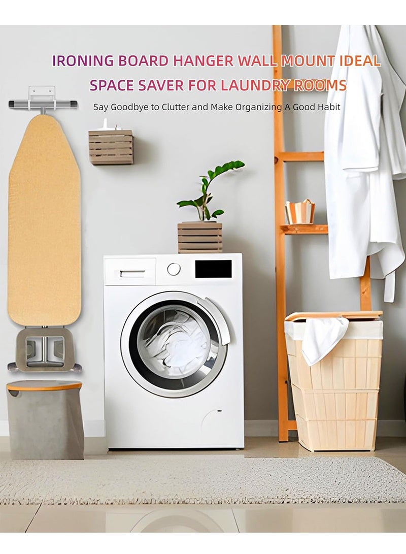 حامل لوح العتاد على الحائط، حامل لوح العتاد بطول 5 بوصات، خطاف لوح العتاد للجدران في غرف الغسيل (أبيض) - Image 3