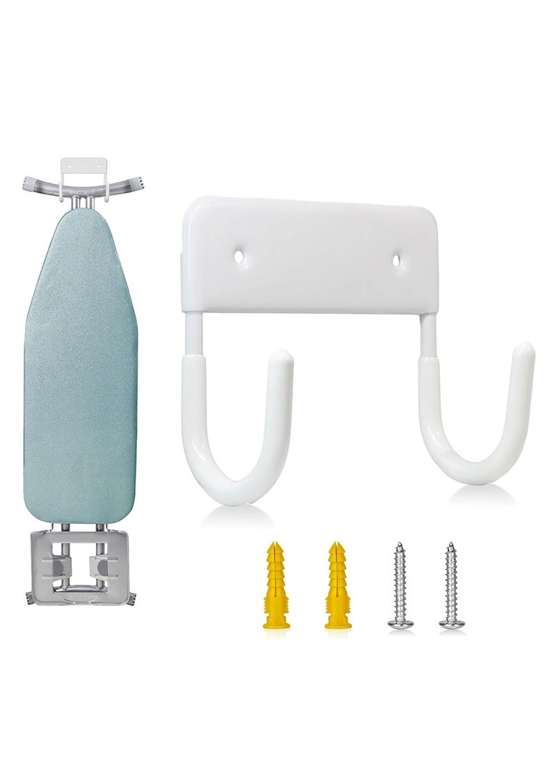 حامل لوح العتاد على الحائط، حامل لوح العتاد بطول 5 بوصات، خطاف لوح العتاد للجدران في غرف الغسيل (أبيض) - Image 1