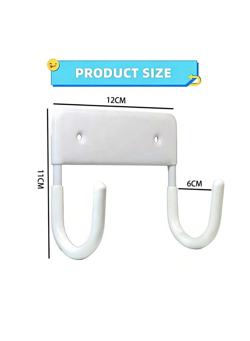 حامل لوح العتاد على الحائط، حامل لوح العتاد بطول 5 بوصات، خطاف لوح العتاد للجدران في غرف الغسيل (أبيض) - Image 2