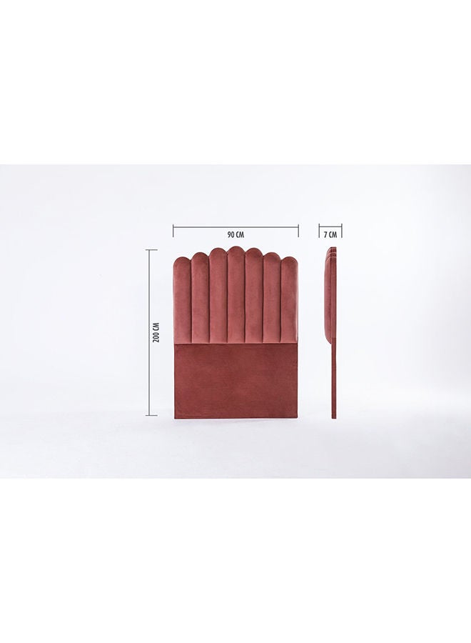 Anna Single Bed Velvet Pink 90x200 Cm | Panel
