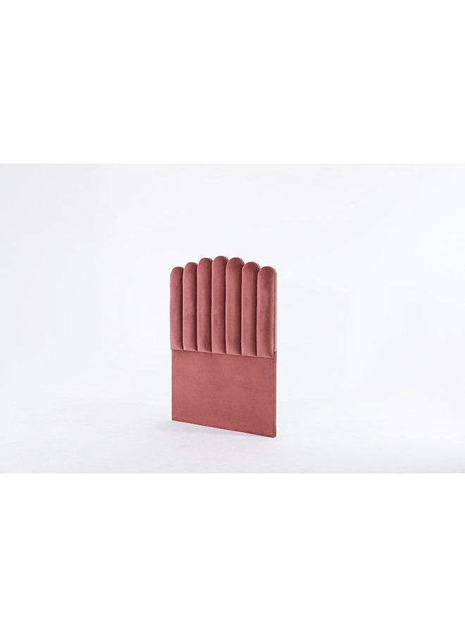 Pan Home Anna Single Bed Velvet Pink 90x200 Cm | Panel  - Image 5