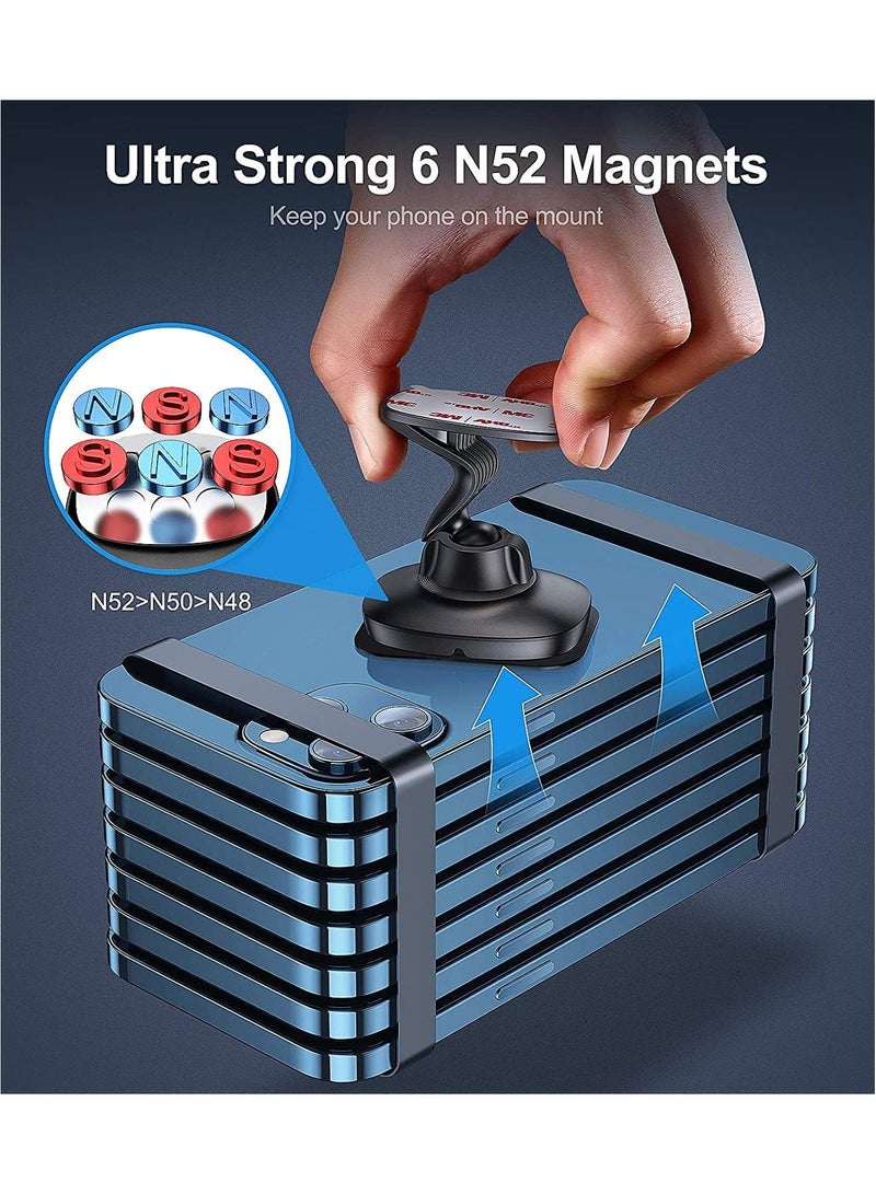 Admos AM-308 2-in-1 Magnet Car Holder Stand - Black - Image 2