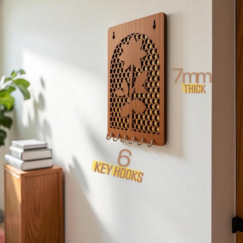 Maefele Key Hanger for Wall (Golden Honeycomb) - Image 2