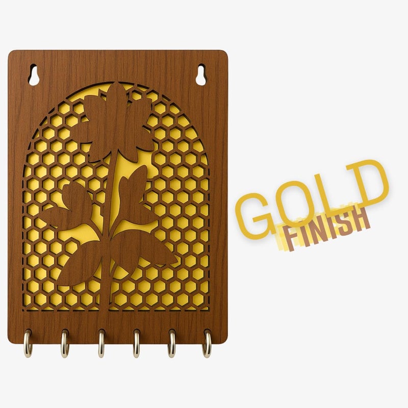 Maefele Key Hanger for Wall (Golden Honeycomb) - Image 4