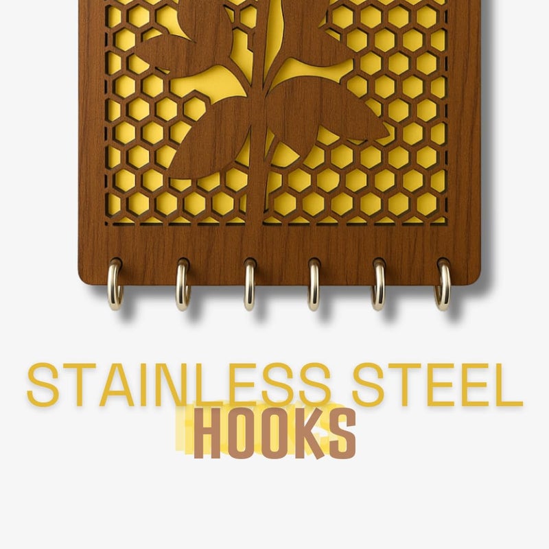 Maefele Key Hanger for Wall (Golden Honeycomb) - Image 5