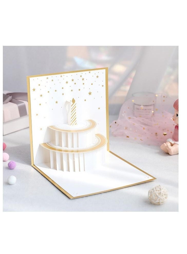 يتوهم أنيق تصميم 3D بطاقة المنبثقة ، بطاقة المعايدة لعيد ميلاد ، بطاقة هدايا Cardstock قوية وصلبة أفضل لعيد ميلاد والتخرج والذكرى السنوية - Image 3