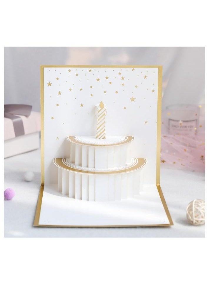 يتوهم أنيق تصميم 3D بطاقة المنبثقة ، بطاقة المعايدة لعيد ميلاد ، بطاقة هدايا Cardstock قوية وصلبة أفضل لعيد ميلاد والتخرج والذكرى السنوية - Image 1
