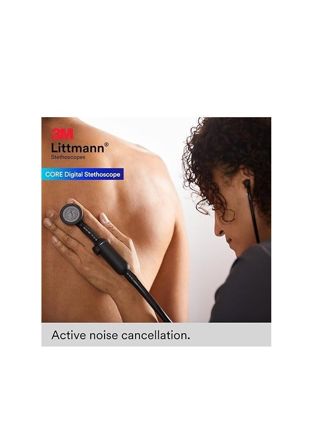 ليتمان سماعة الطبيب الرقمية ليتمان 3M كور ، قطعة صدر سوداء ، أنبوب ، جذع وسماعة ، 27 بوصة ، 8480 - Image 5