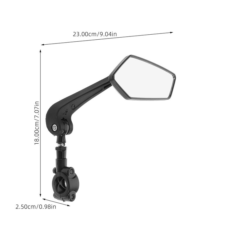 360 Rotatable Adjustable Bike Mirror for Electric Bike Handlebar Rearview Right Side Flat Lens Cycling Accessory - Image 3