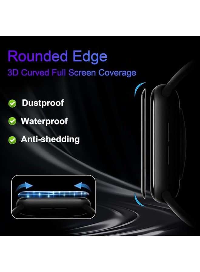 Screen Protector for Xiaomi Redmi Watch 3 Active / Redmi Watch 3 Lite, 3D Curved Soft Edge Protective Film (Not Glass), Anti-Scratch, Bubble-Free, Ultra Shatterproof, High Sensitivity Flexible Smartwatch Screen Guard - Image 4