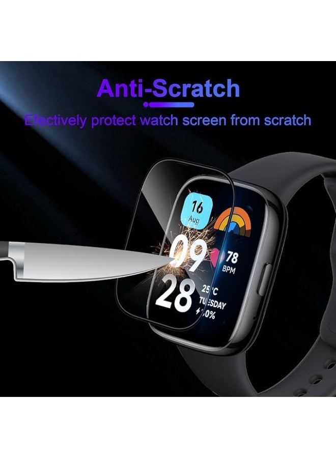 Screen Protector for Xiaomi Redmi Watch 3 Active / Redmi Watch 3 Lite, 3D Curved Soft Edge Protective Film (Not Glass), Anti-Scratch, Bubble-Free, Ultra Shatterproof, High Sensitivity Flexible Smartwatch Screen Guard - Image 5