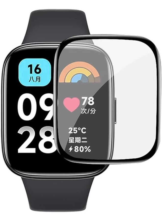Screen Protector for Xiaomi Redmi Watch 3 Active / Redmi Watch 3 Lite, 3D Curved Soft Edge Protective Film (Not Glass), Anti-Scratch, Bubble-Free, Ultra Shatterproof, High Sensitivity Flexible Smartwatch Screen Guard - Image 1