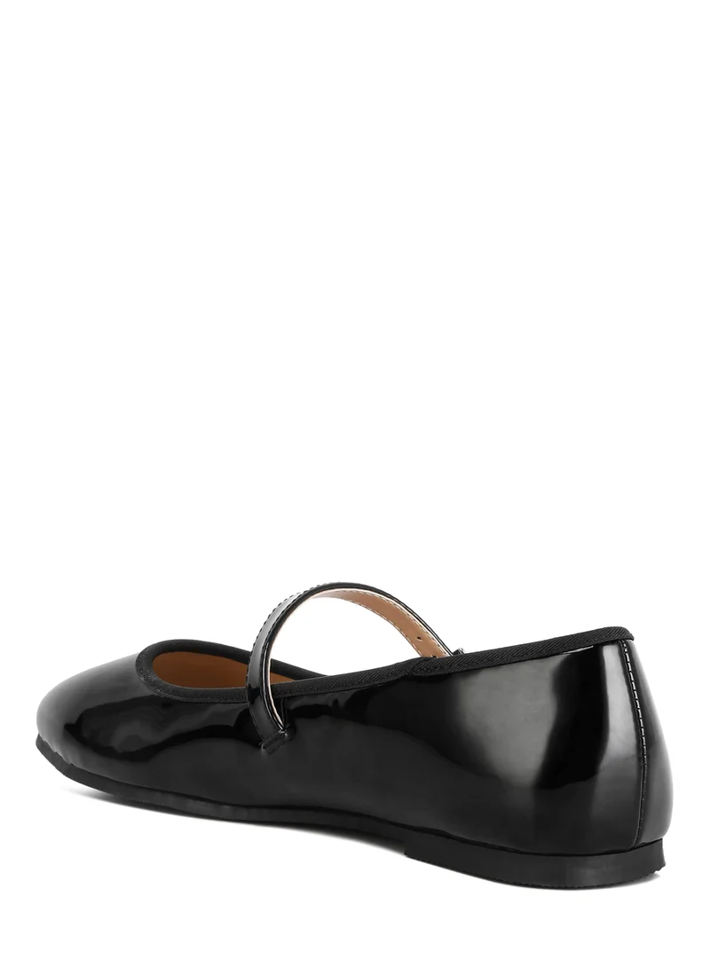 London Rag Black Classic Mary Jane Flats